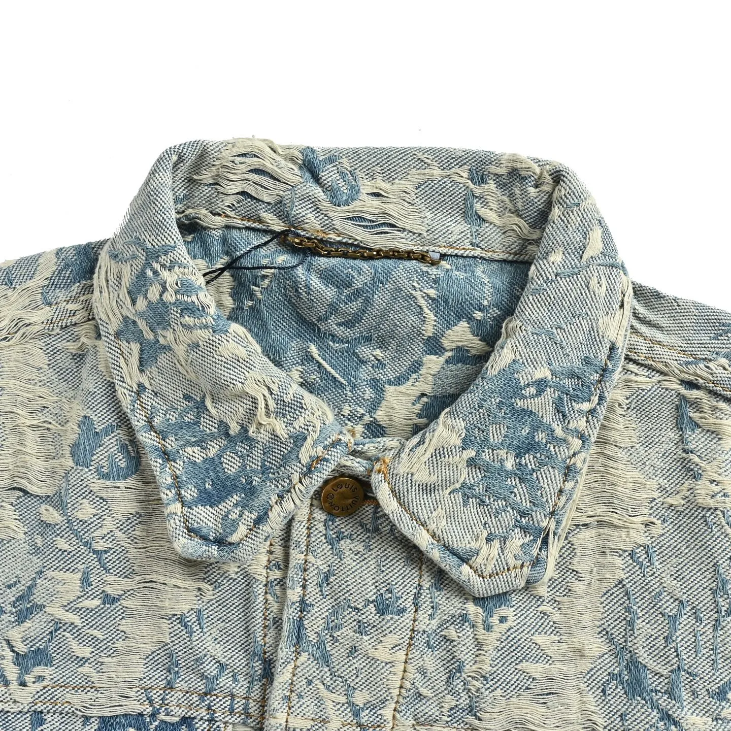 Louis Vuitton/Louis Vuitton Retro floral fringed denim jacket